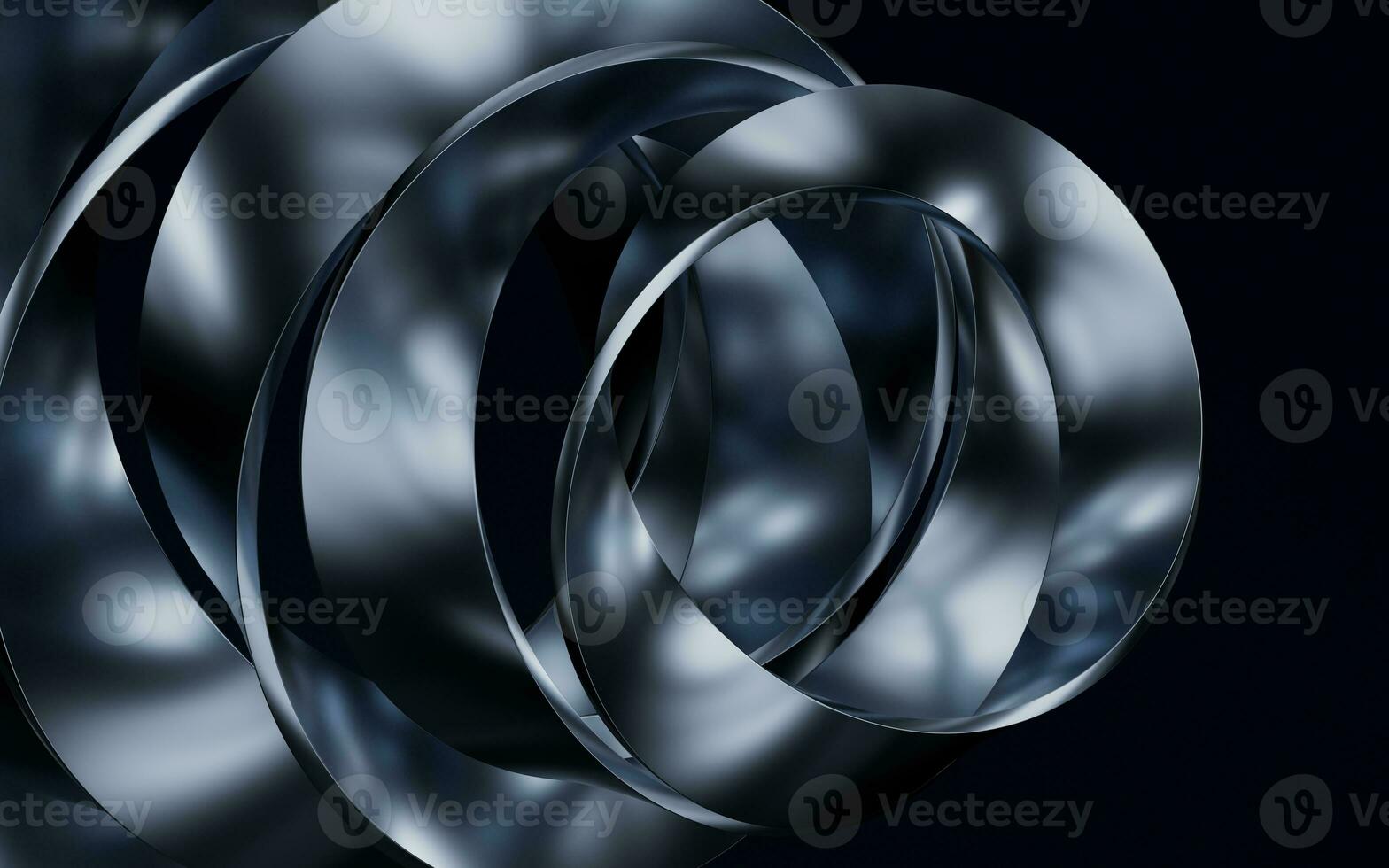 Metallic curve geometry background, 3d rendering. photo