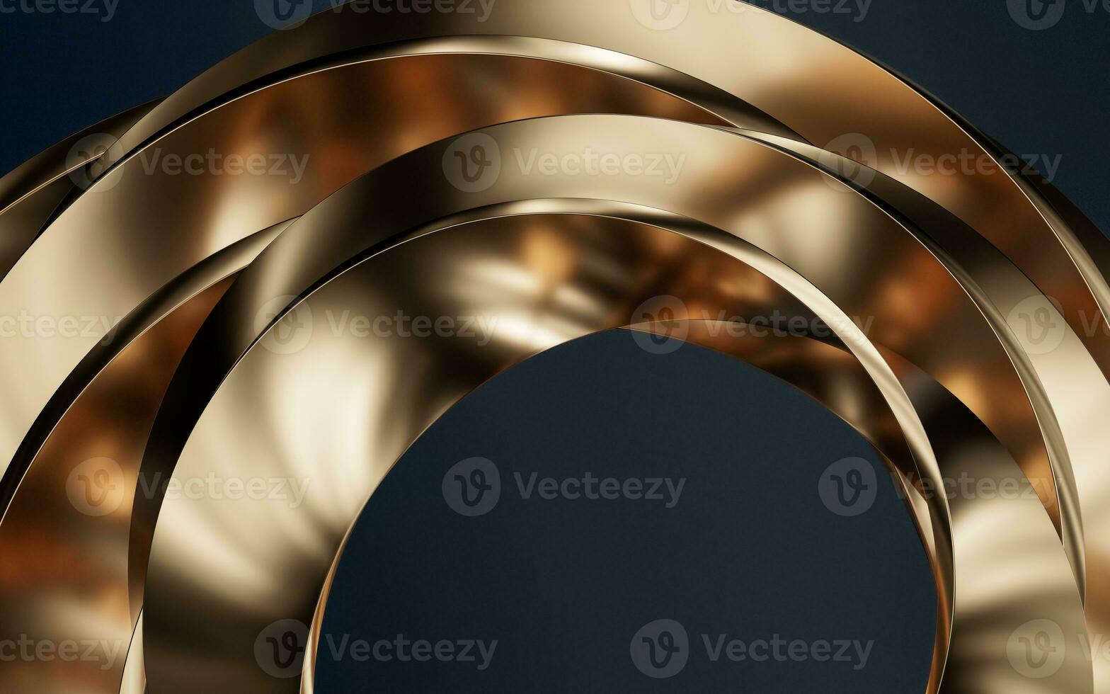 Metallic curve geometry background, 3d rendering. photo