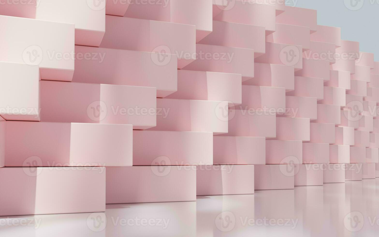 Abstract cube structure, 3d rendering. photo
