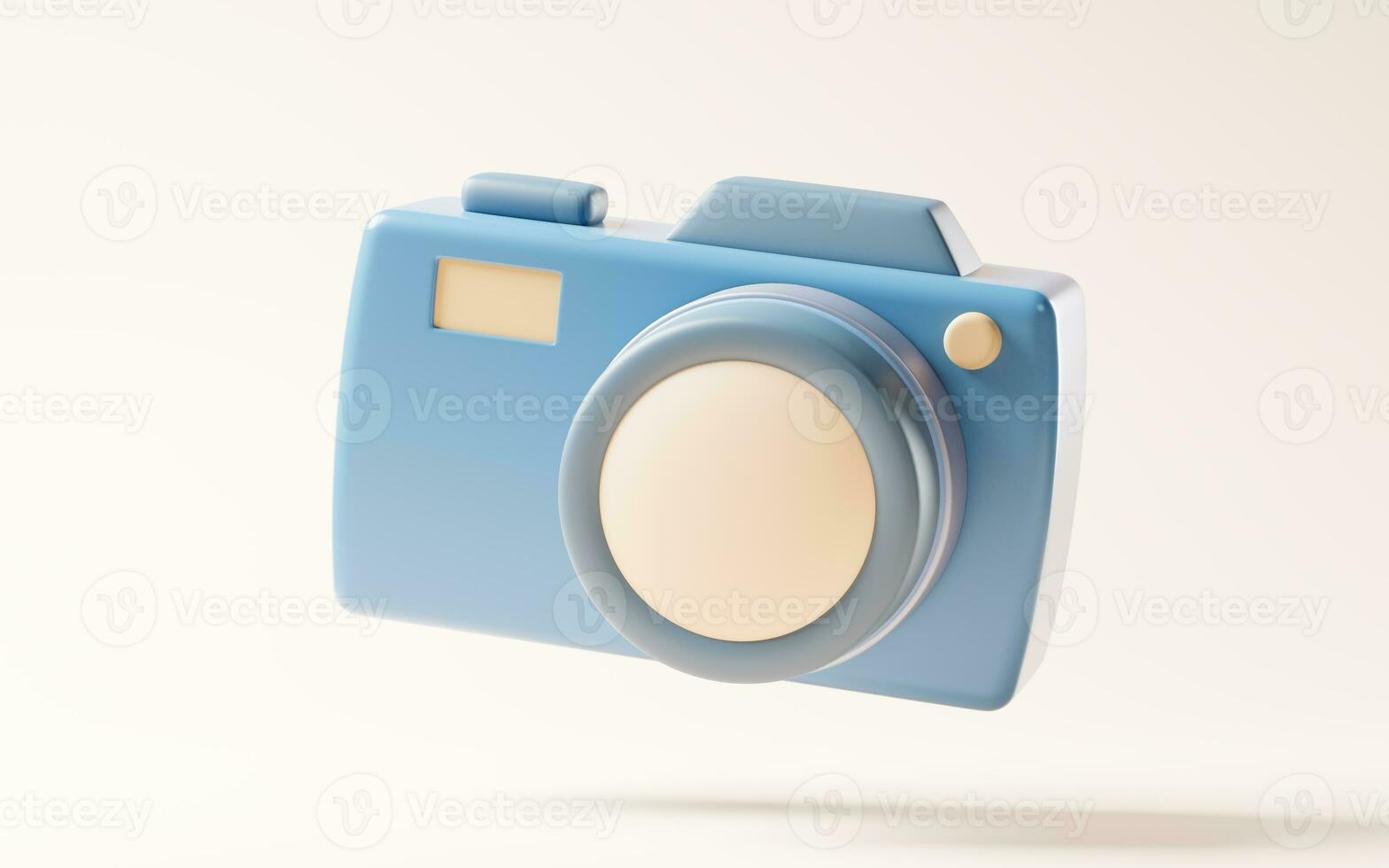 Cartoon style camera, 3d rendering. photo