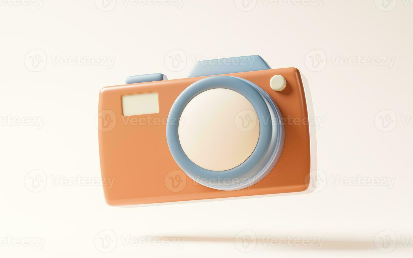 Cartoon style camera, 3d rendering. photo