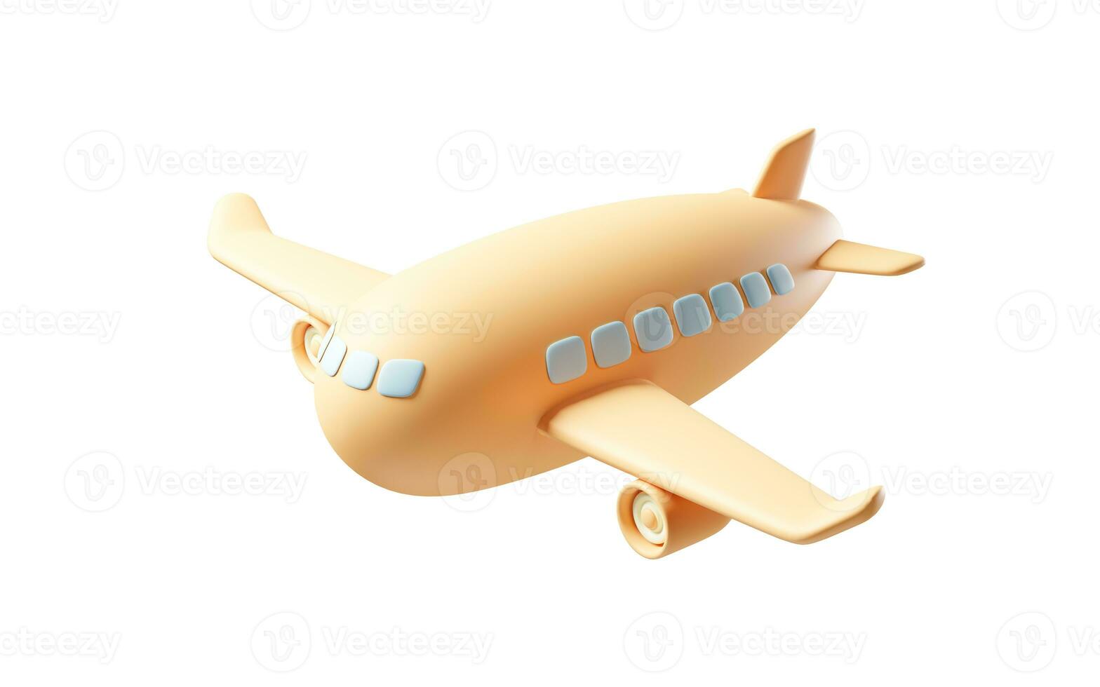 Air plane with cartoon style, 3d rendering. photo