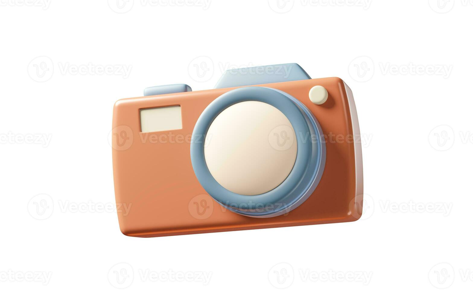 Cartoon style camera, 3d rendering. photo