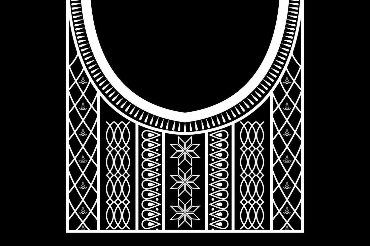 étnico collar cordón oriental modelo tradicional en negro antecedentes. vector