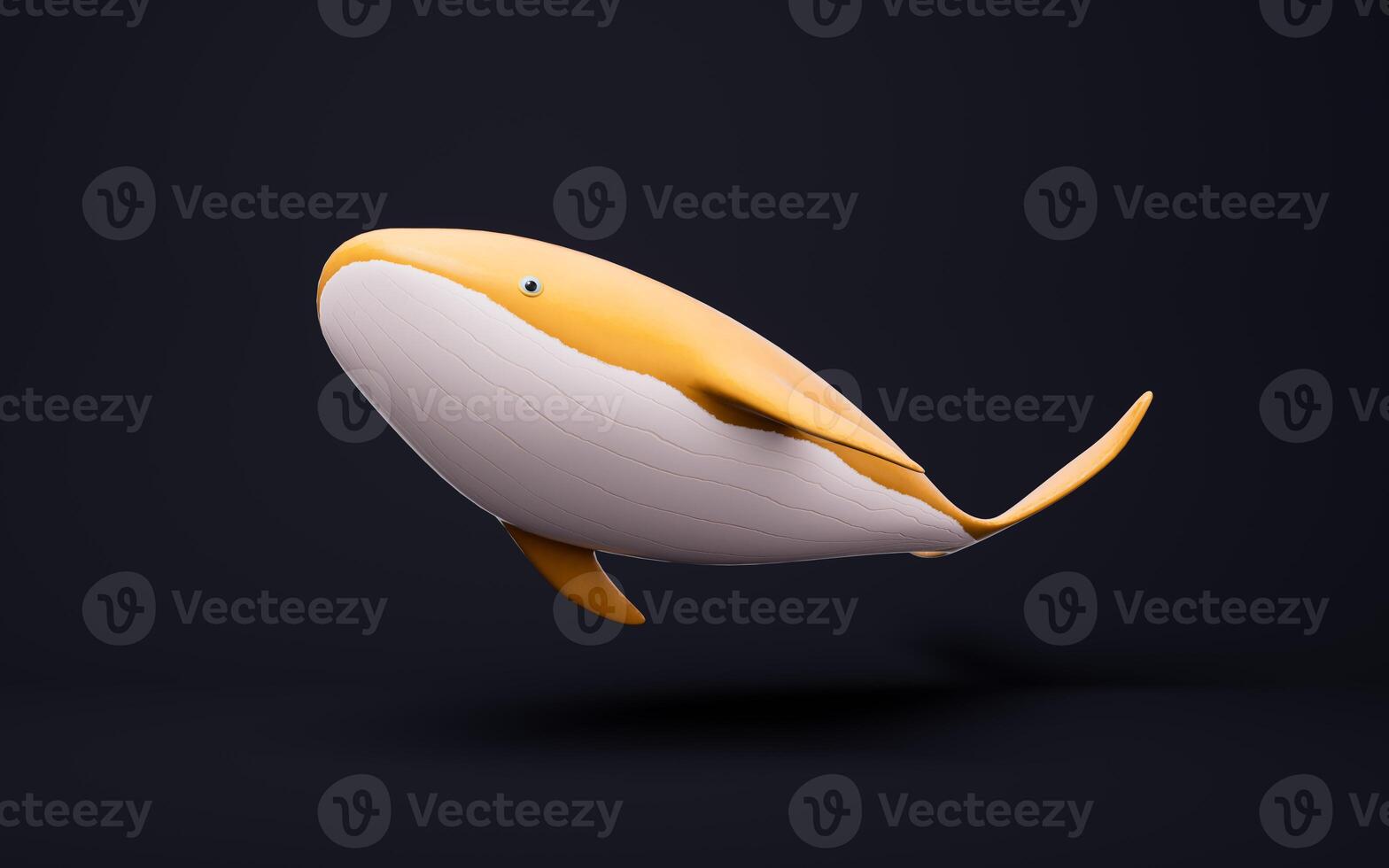 Whale with cartoon style, 3d rendering. photo