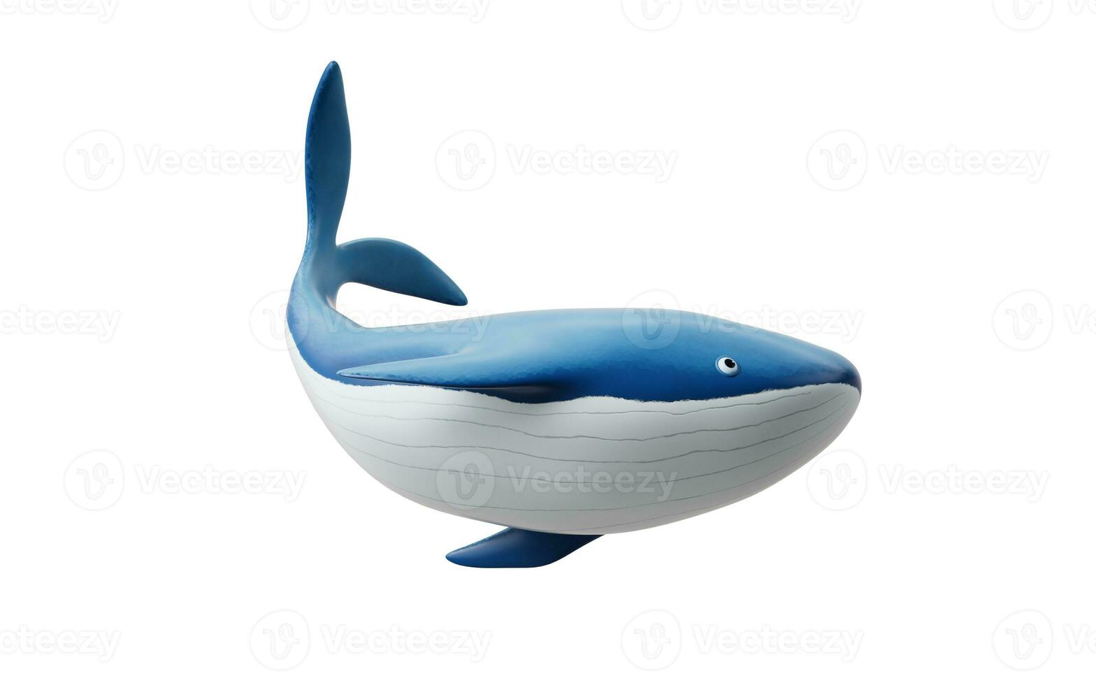 Whale with cartoon style, 3d rendering. photo