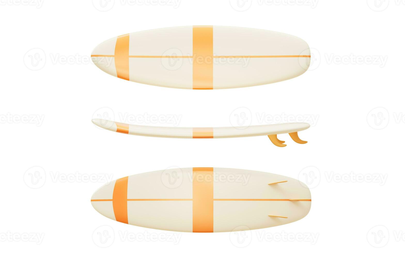 Surfboard with cartoon style, 3d rendering. photo