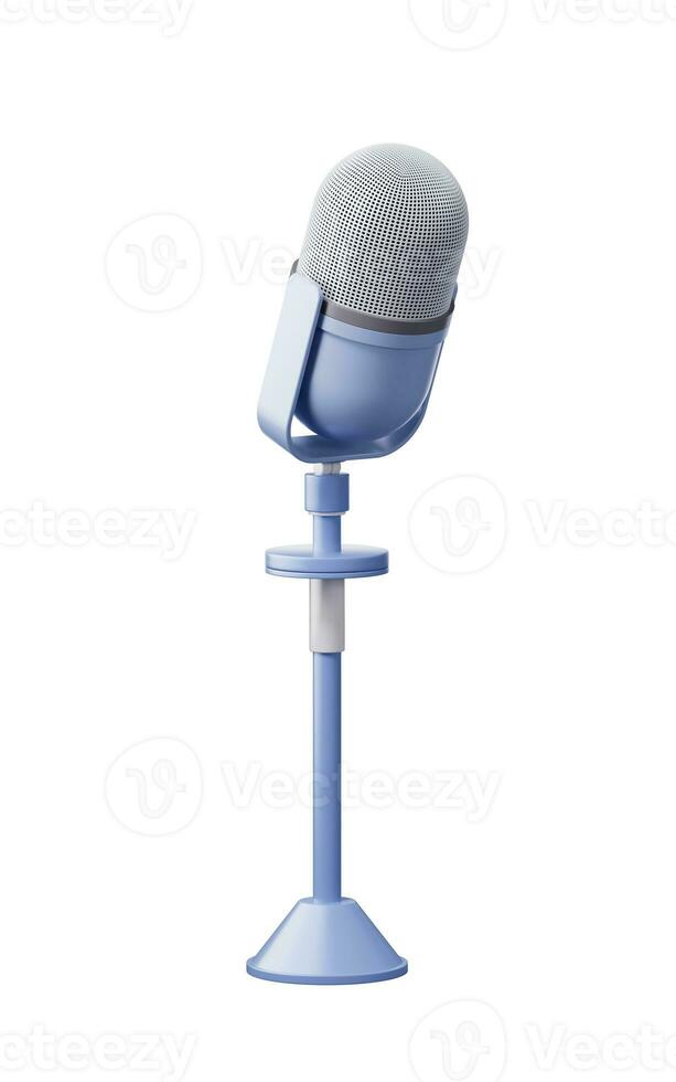 Microphone with cartoon style, 3d rendering. photo
