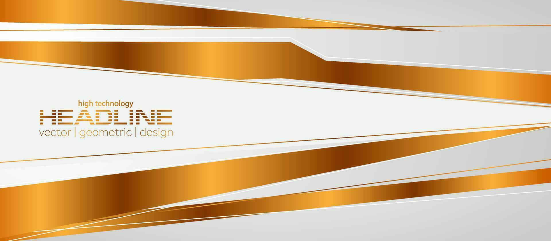 Luxury golden and grey geometric corporate background vector