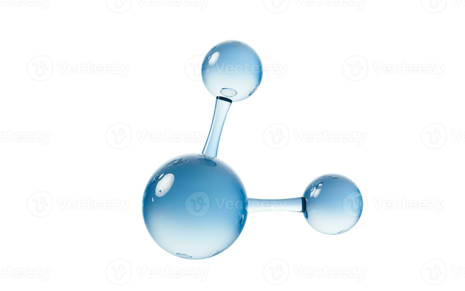 Molecule with biology and chemical concept, 3d rendering. photo