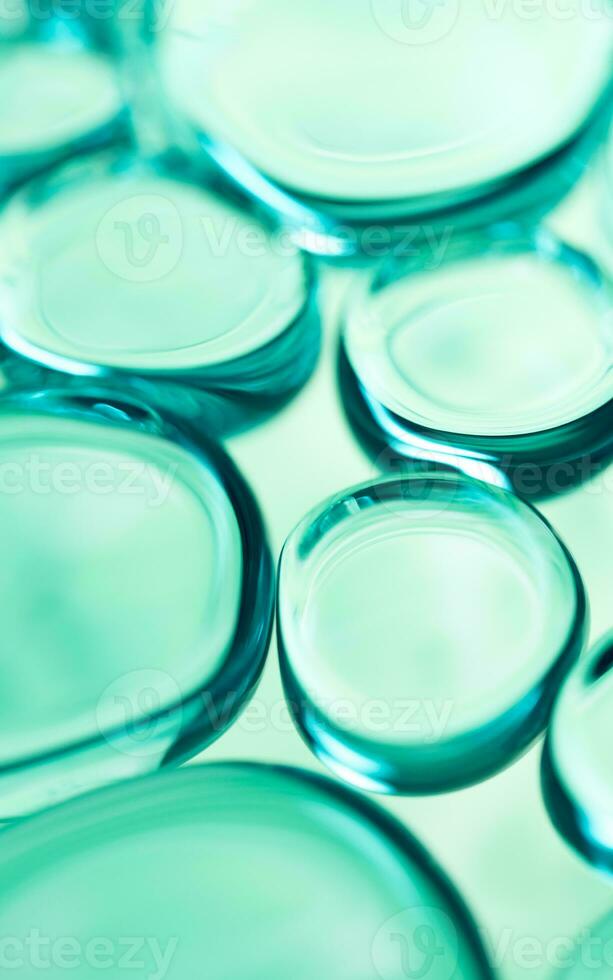 Transparent glass bubbles background, 3d rendering. photo