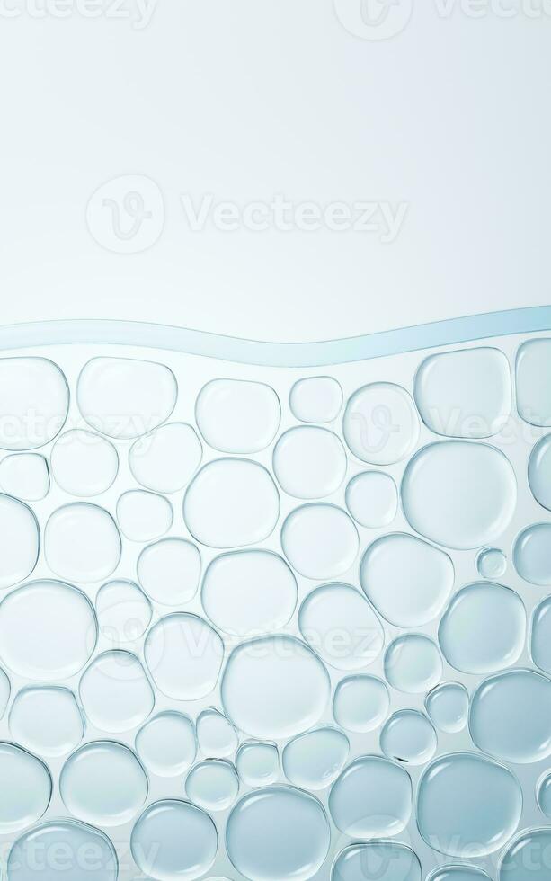 Transparent glass bubbles background, 3d rendering. photo