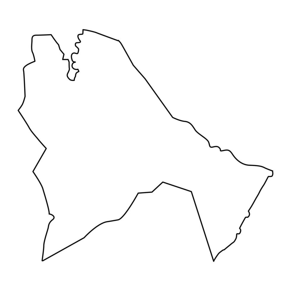 Sennar State map, administrative division of Sudan. Vector illustration.