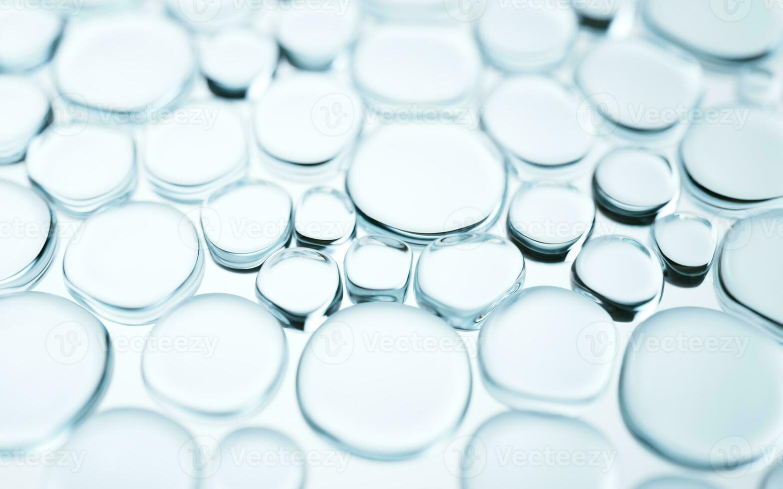 Transparent glass bubbles background, 3d rendering. photo