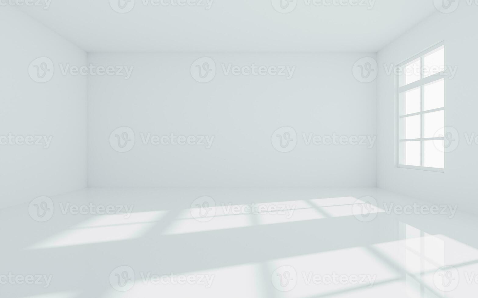 Empty room with light comes in, 3d rendering. photo