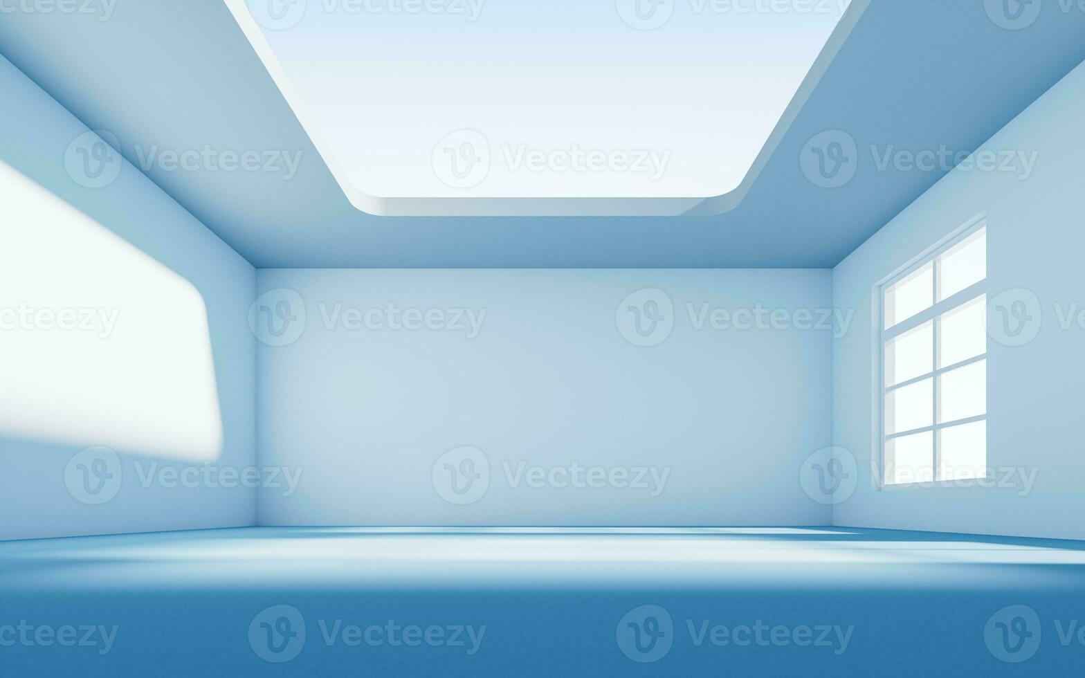 Empty room with light comes in, 3d rendering. photo