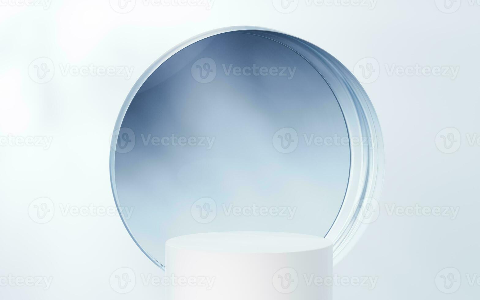 Round glass geometry background, 3d rendering. photo