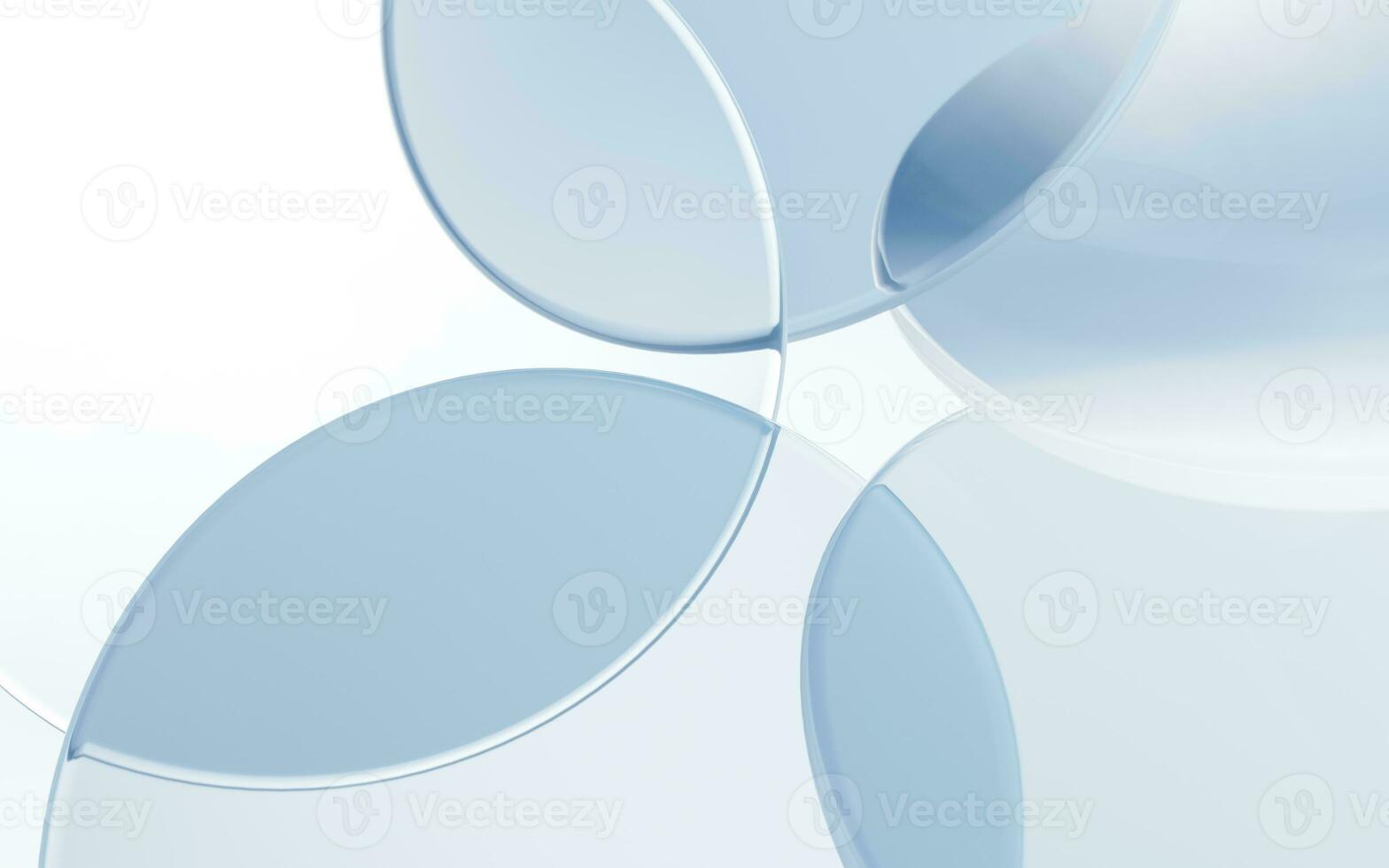 Round glass geometry background, 3d rendering. photo