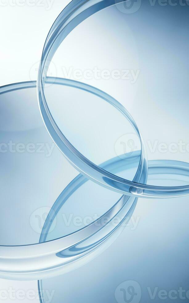 Round glass geometry background, 3d rendering. photo