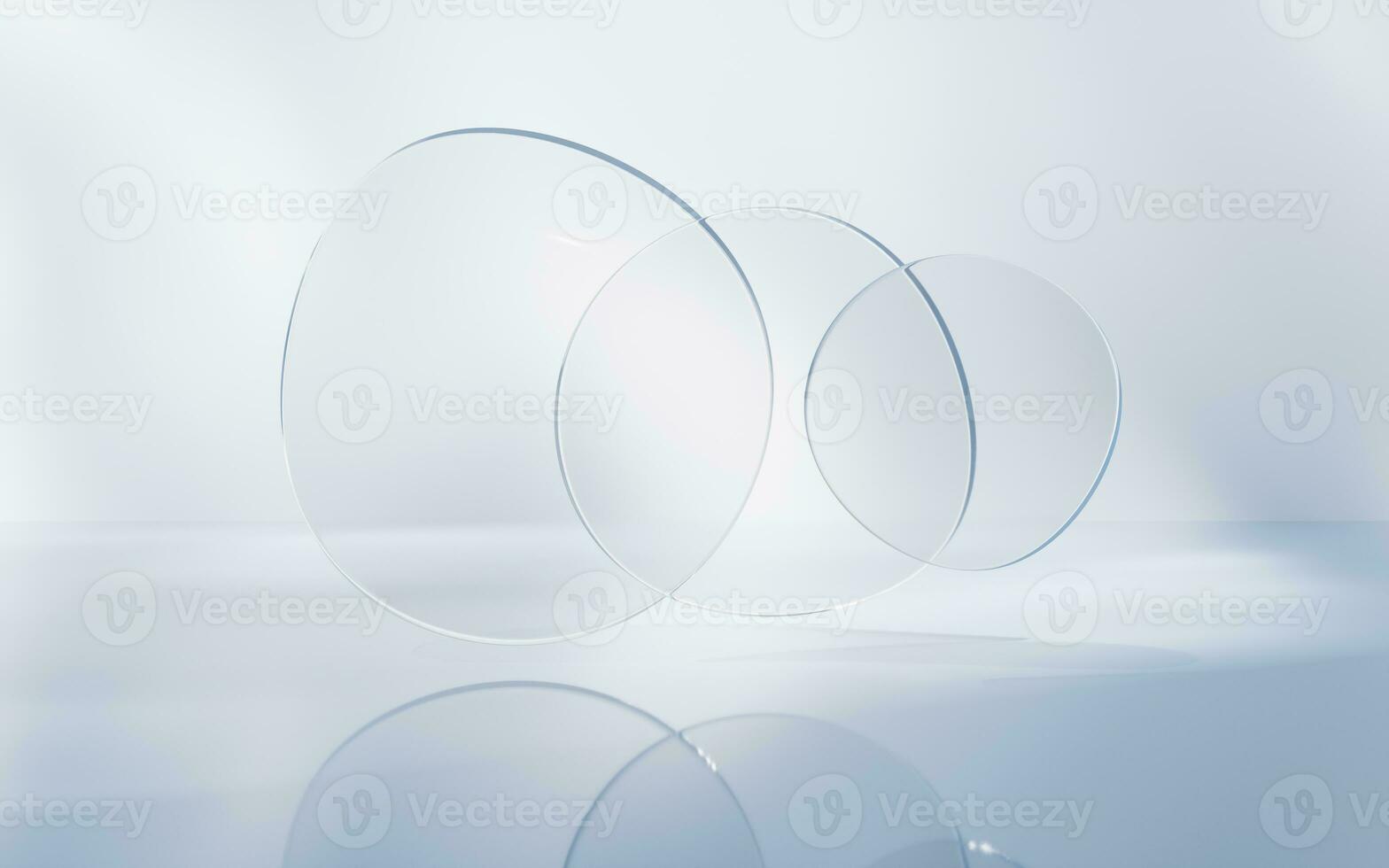 Transparent glass geometry background, 3d rendering. photo