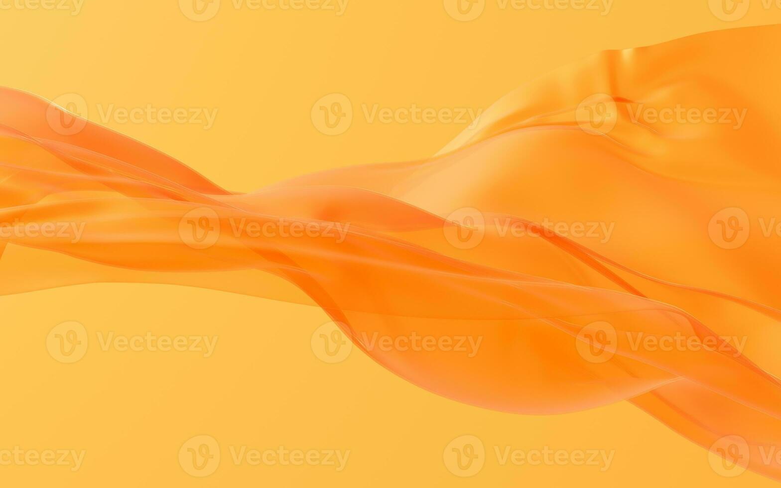 Flowing orange cloth background, 3d rendering. photo