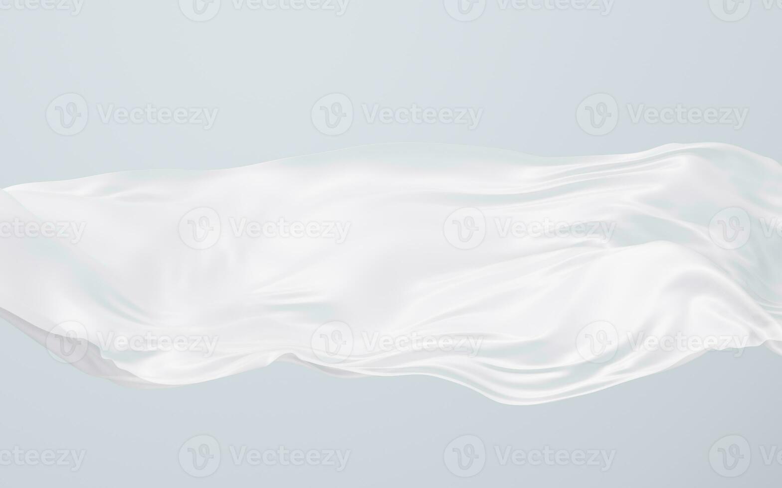 Flowing white cloth background, 3d rendering. photo