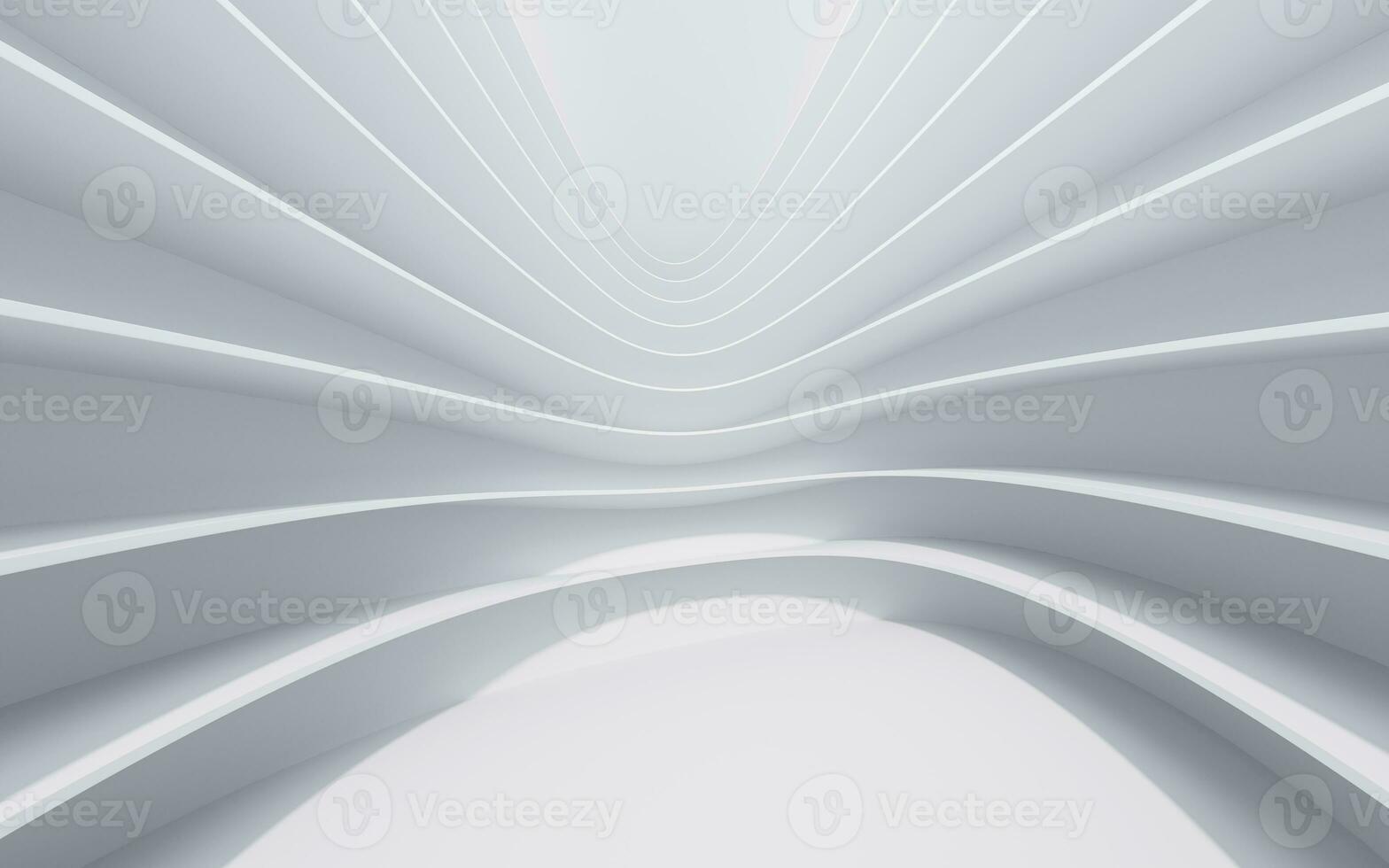 Abstract white curve geometry background, 3d rendering. photo