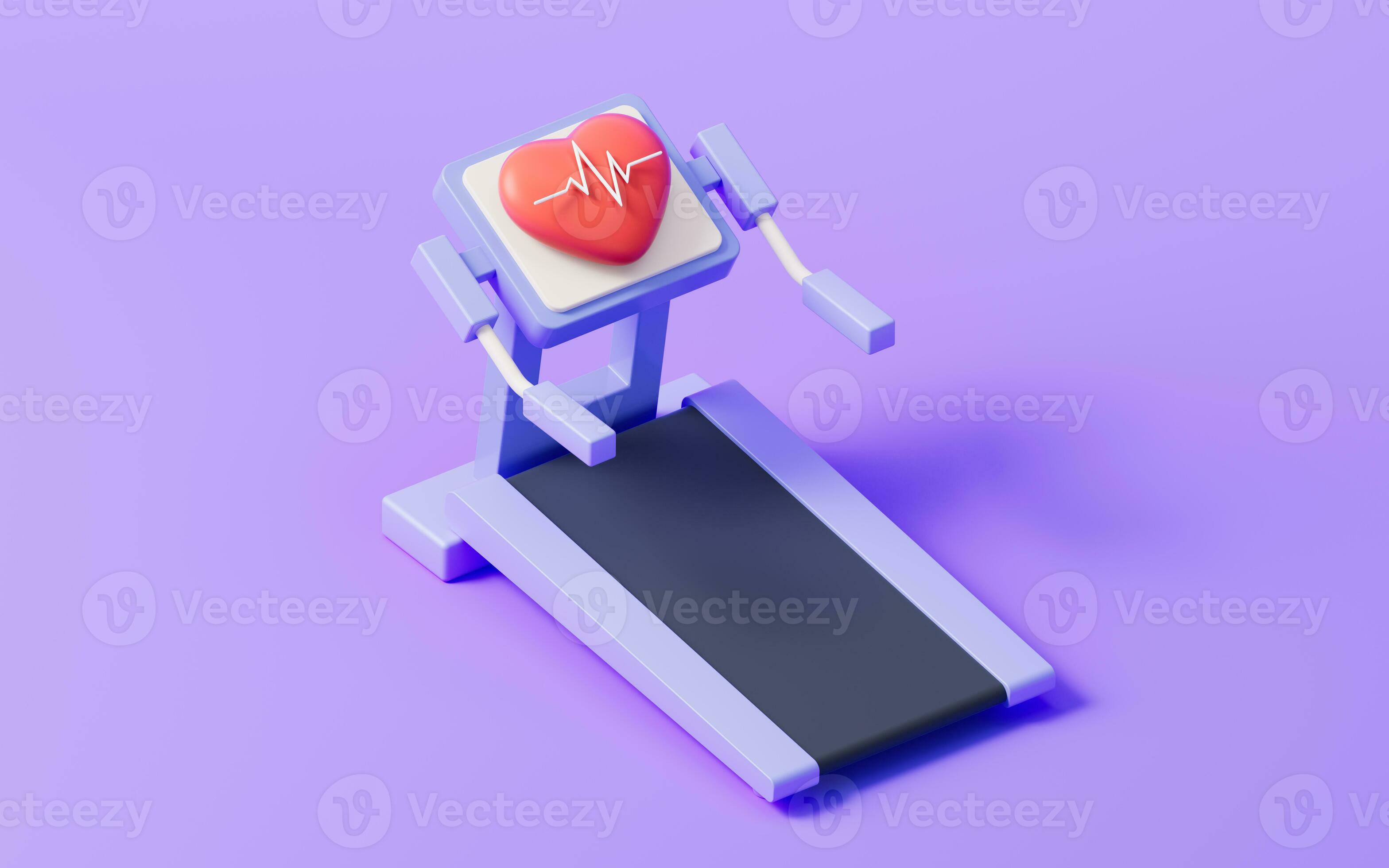 Running machine with cartoon style, 3d rendering. 27774611 Stock Photo