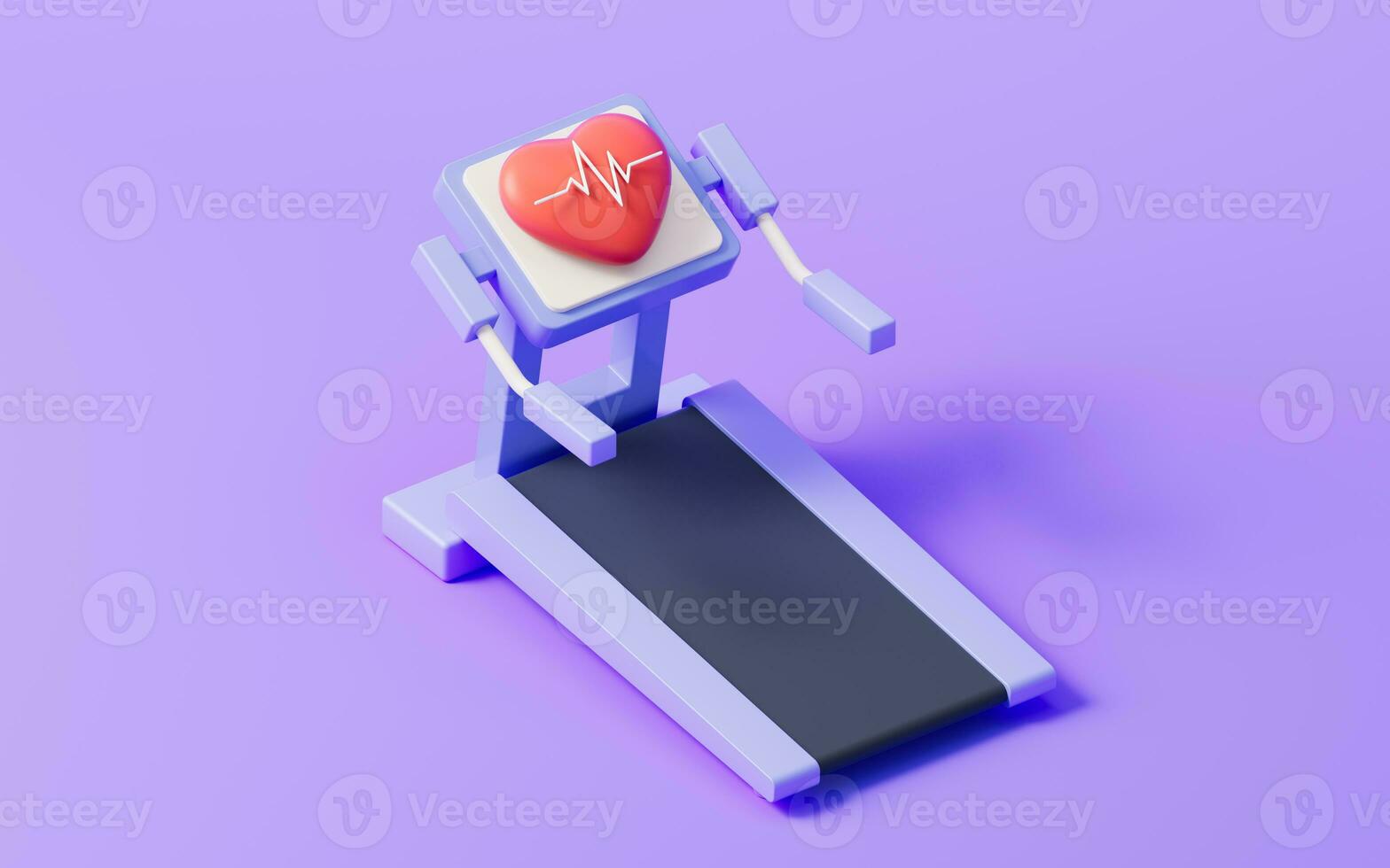 Running machine with cartoon style, 3d rendering. photo