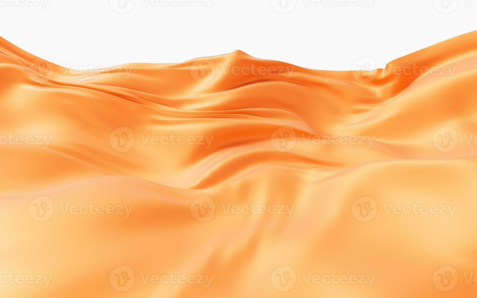 Flowing orange cloth background, 3d rendering. photo