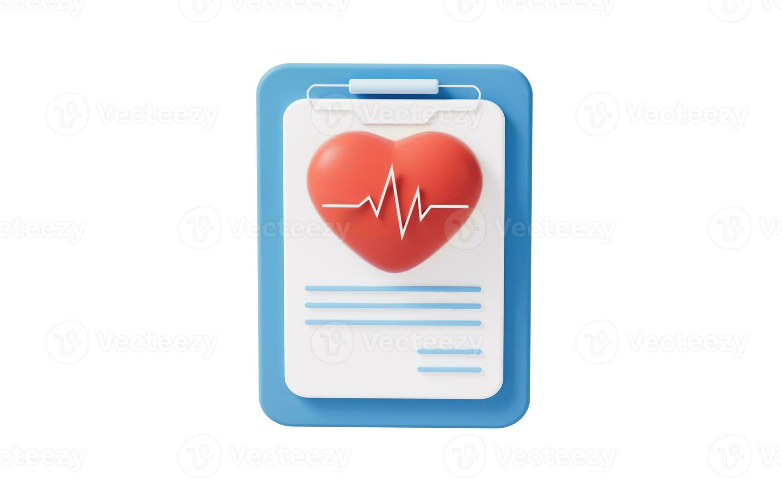 Healthy report with cartoon style, 3d rendering. photo