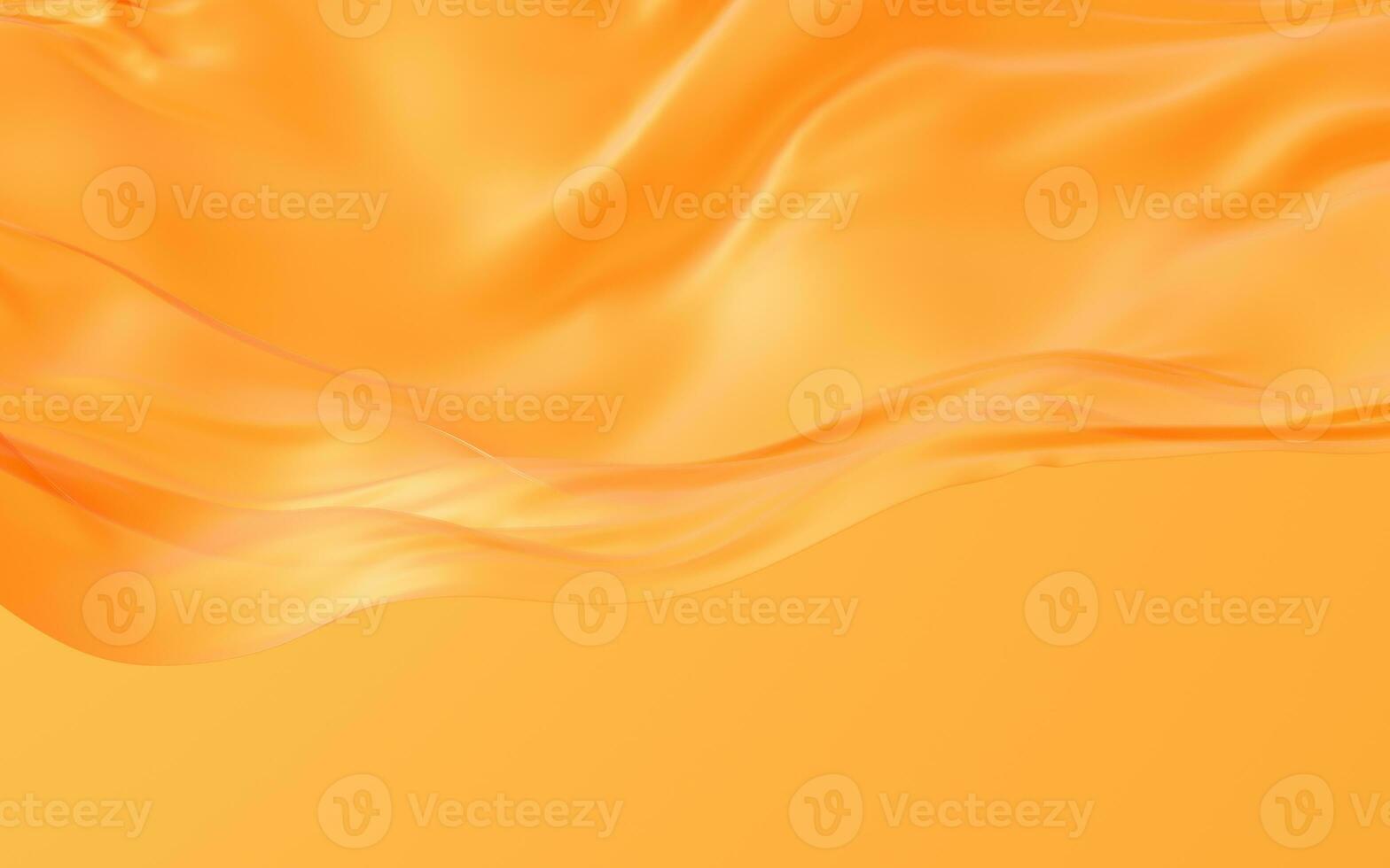 Flowing orange cloth background, 3d rendering. photo