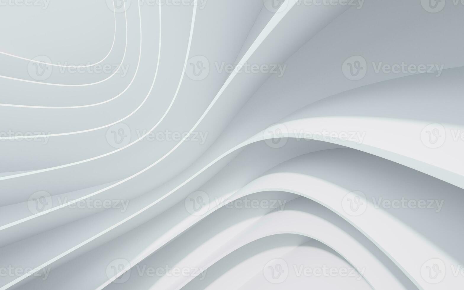 Abstract white curve geometry background, 3d rendering. photo