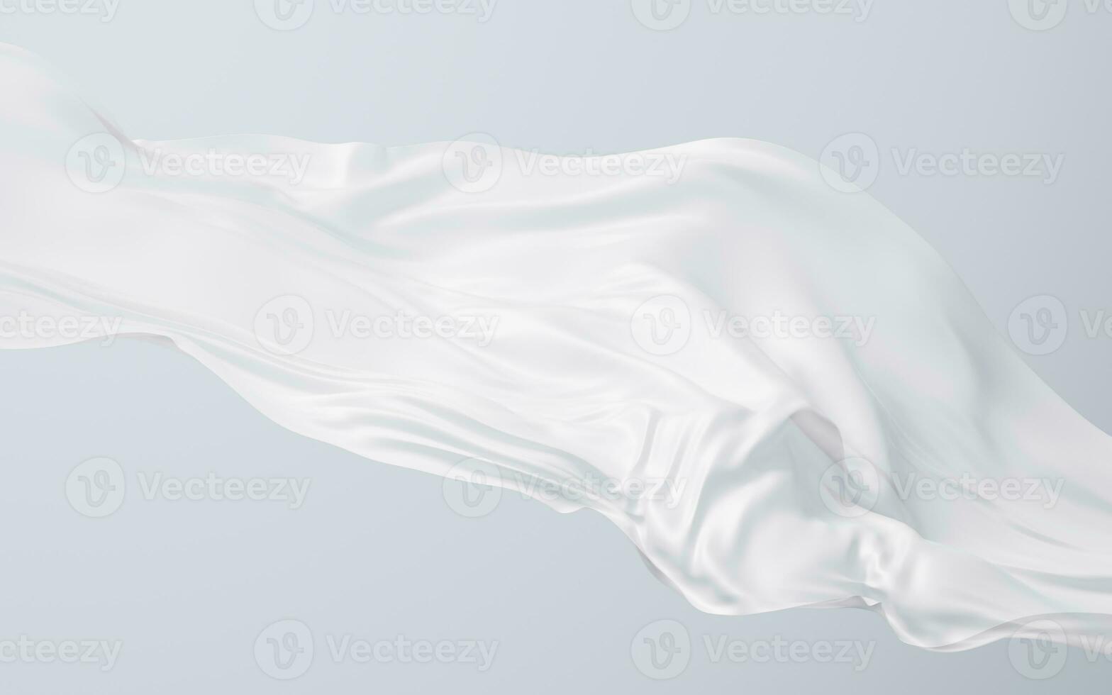 Flowing white cloth background, 3d rendering. photo