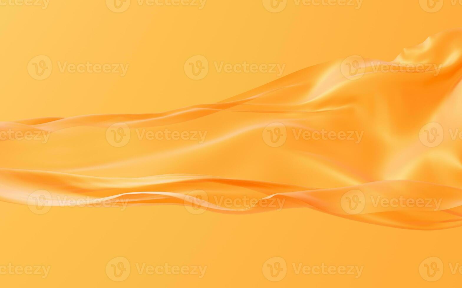 Flowing orange cloth background, 3d rendering. photo