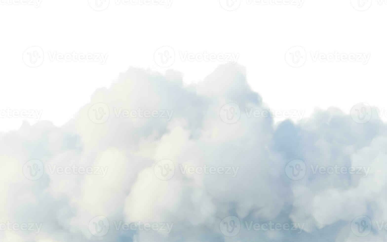 Cloud on white background, 3d rendering. photo