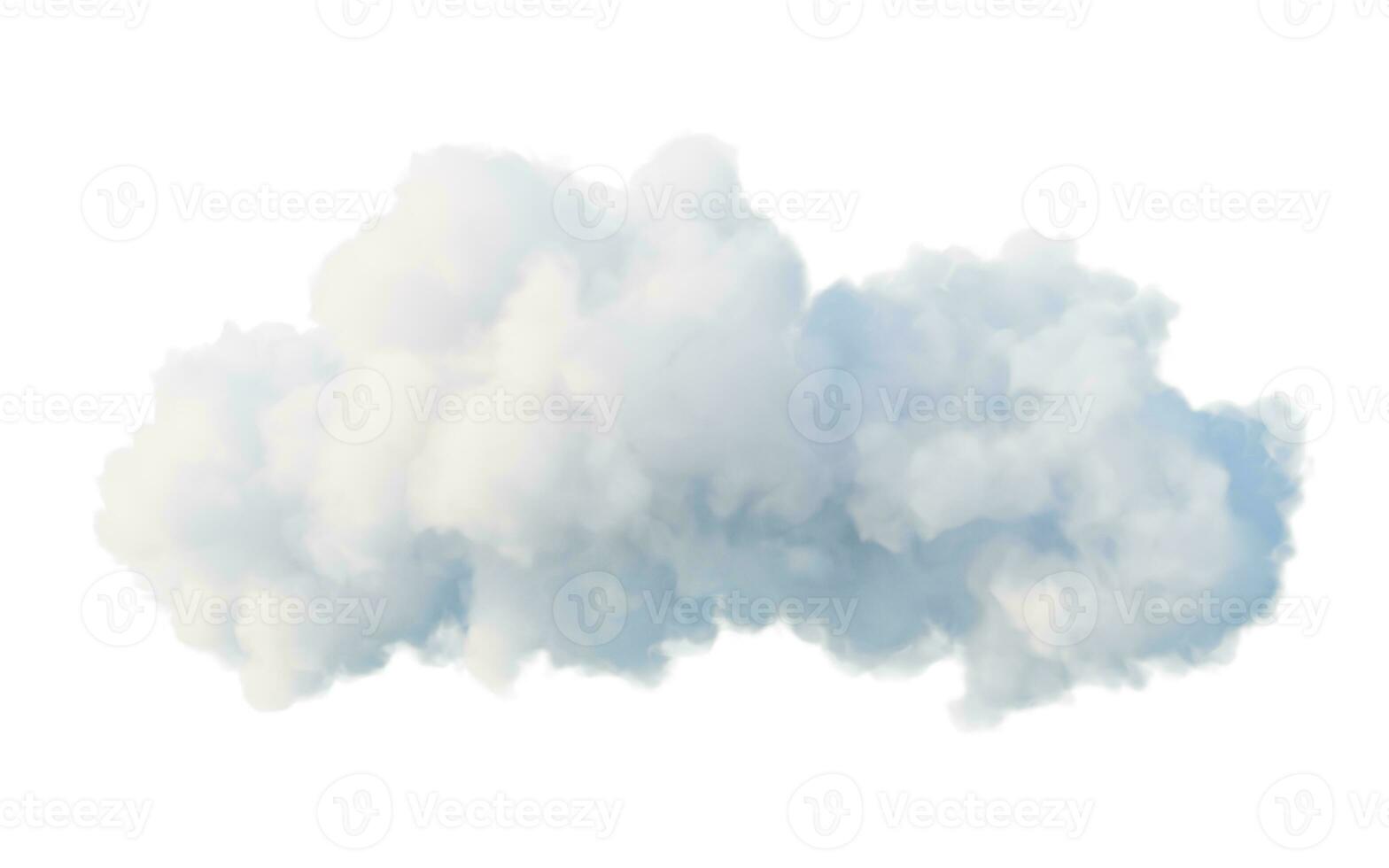 Cloud on white background, 3d rendering. photo