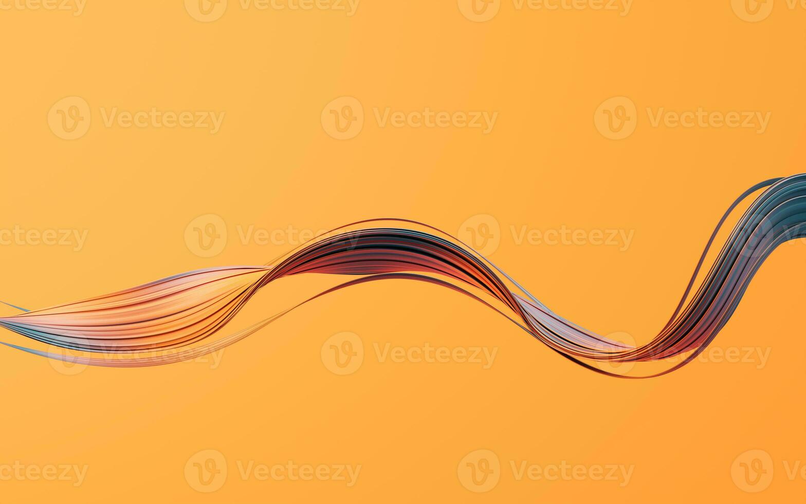 Flowing and twist geometry lines, 3d rendering. photo
