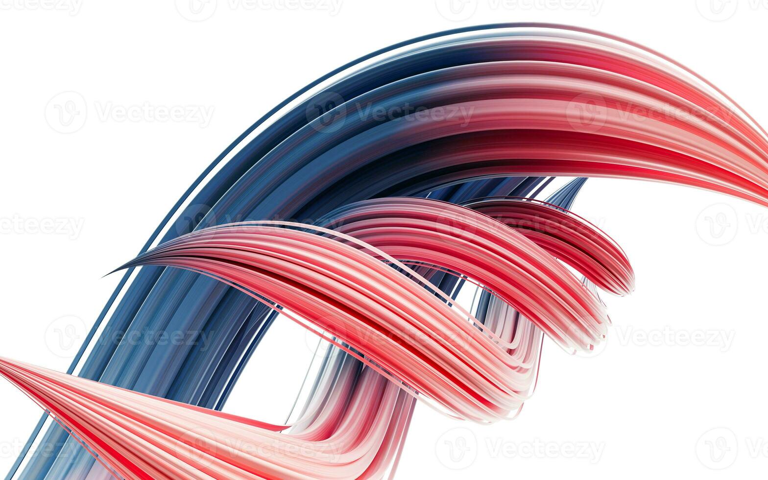 Flowing and twist geometry lines, 3d rendering. photo