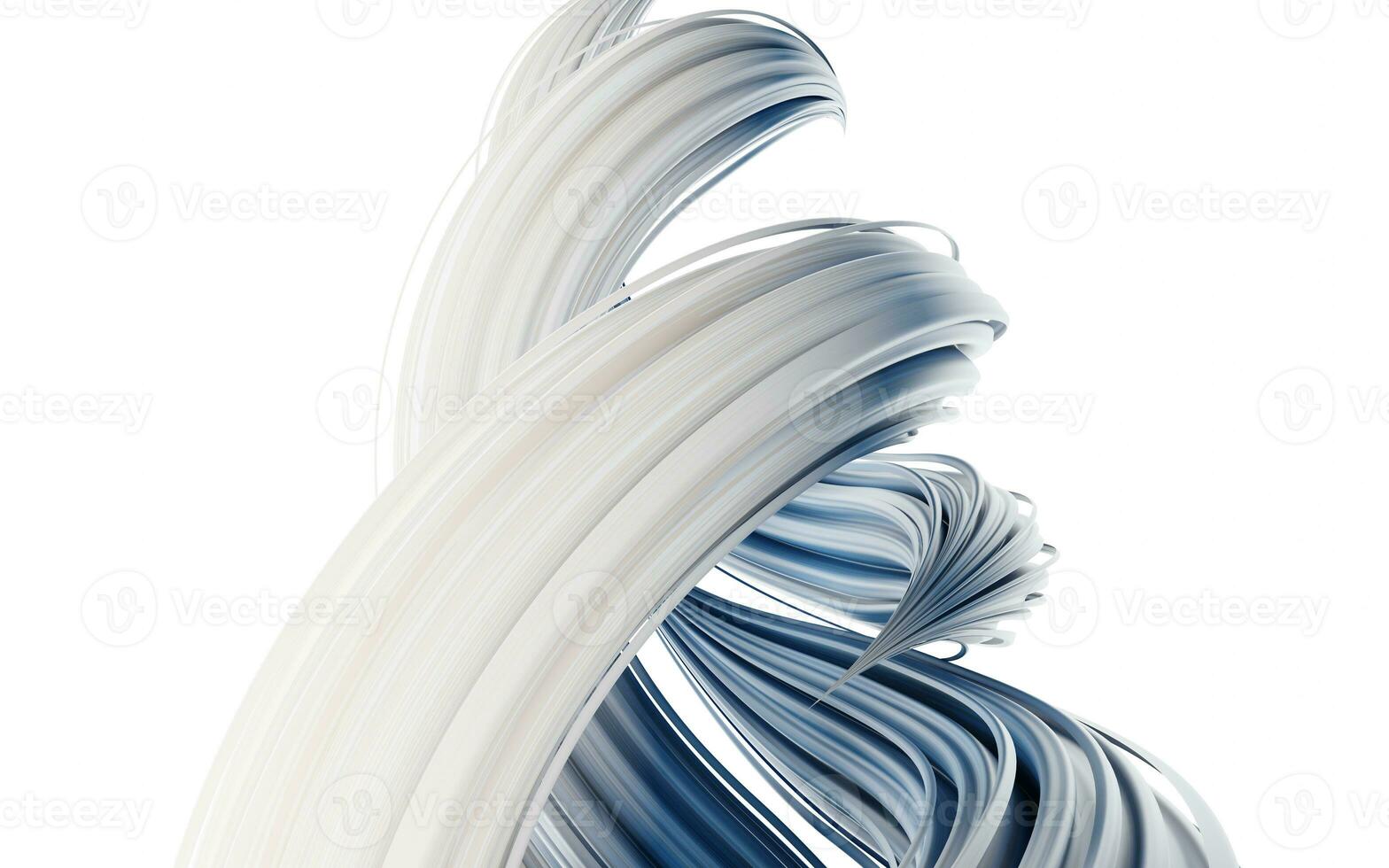 Flowing and twist geometry lines, 3d rendering. photo