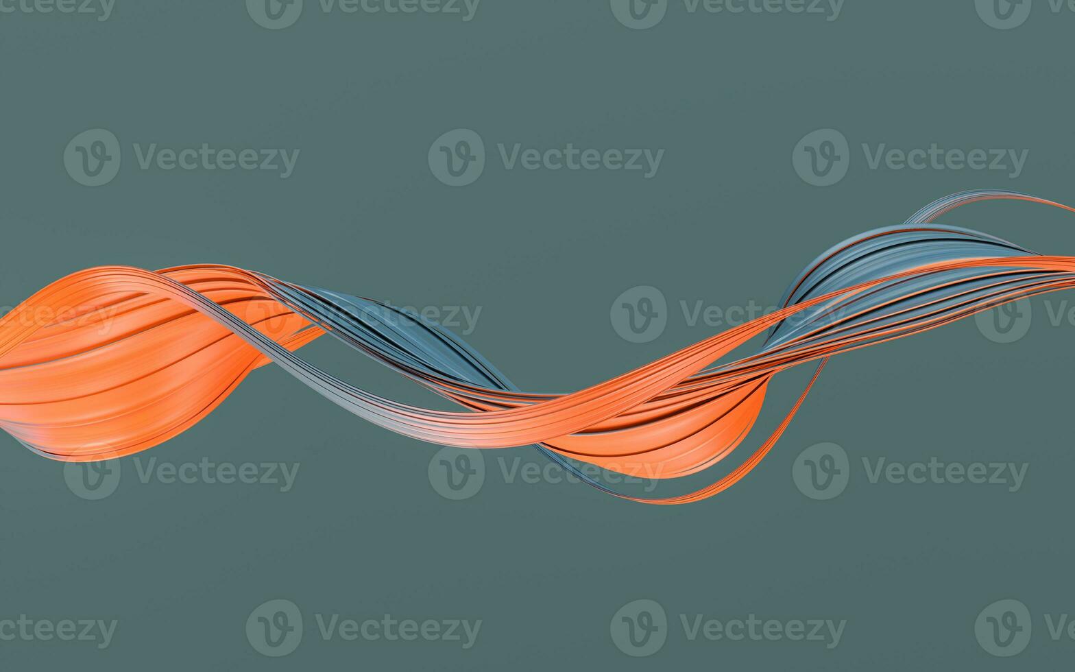 Flowing and twist geometry lines, 3d rendering. photo