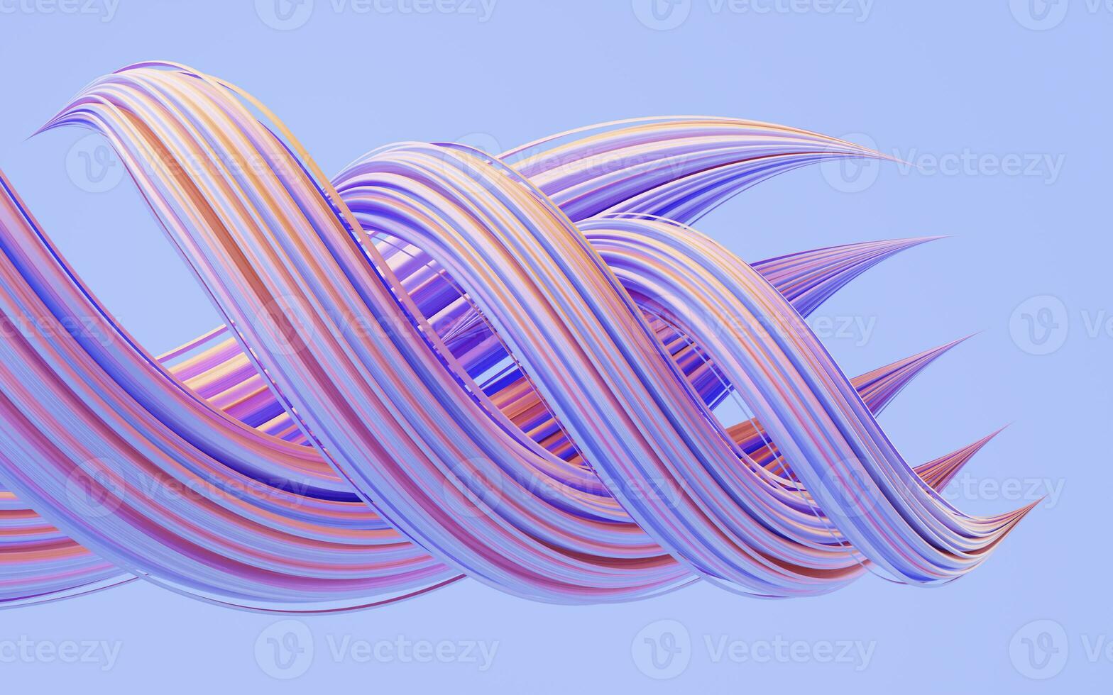 Flowing and twist geometry lines, 3d rendering. photo