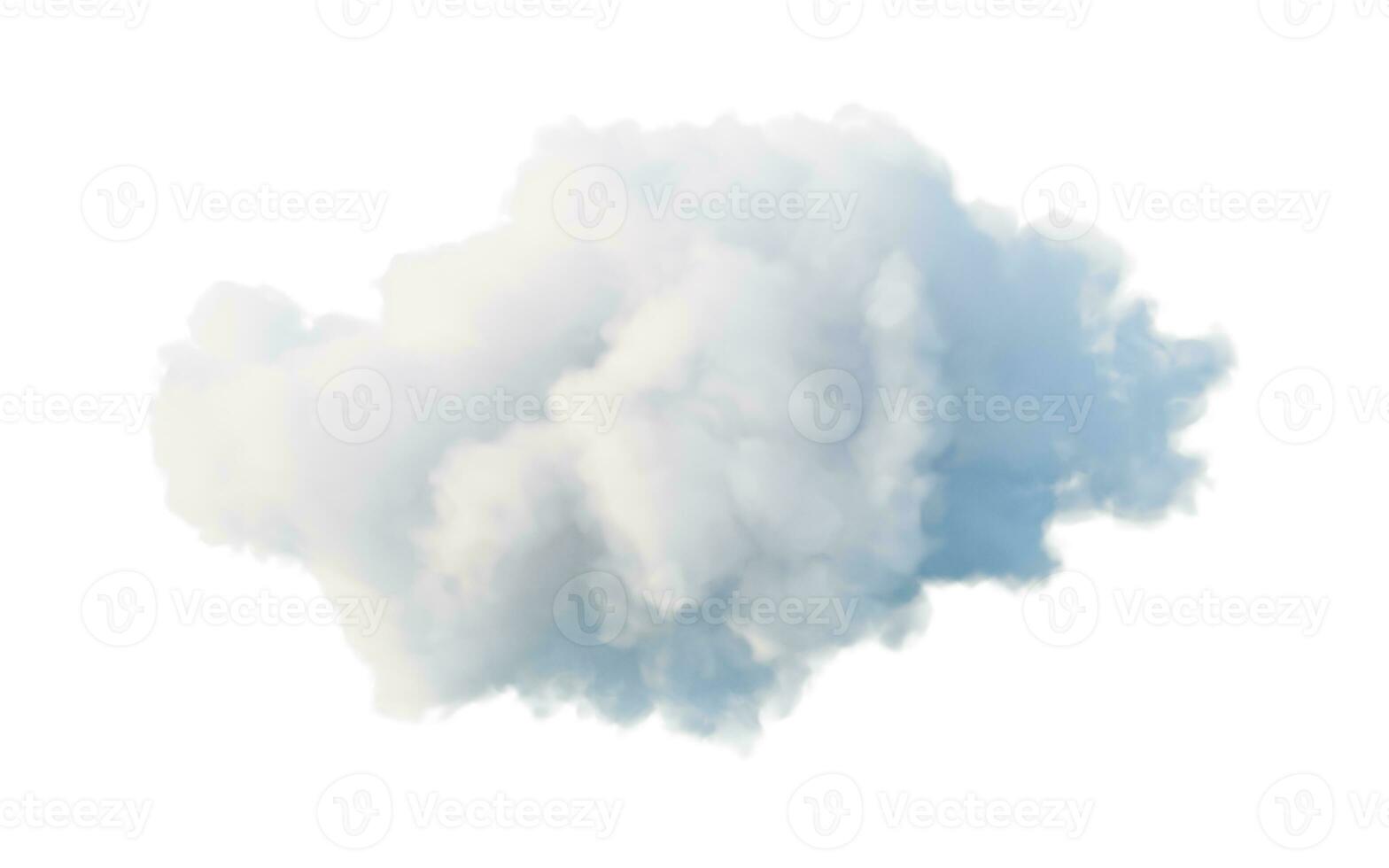 Cloud on white background, 3d rendering. photo