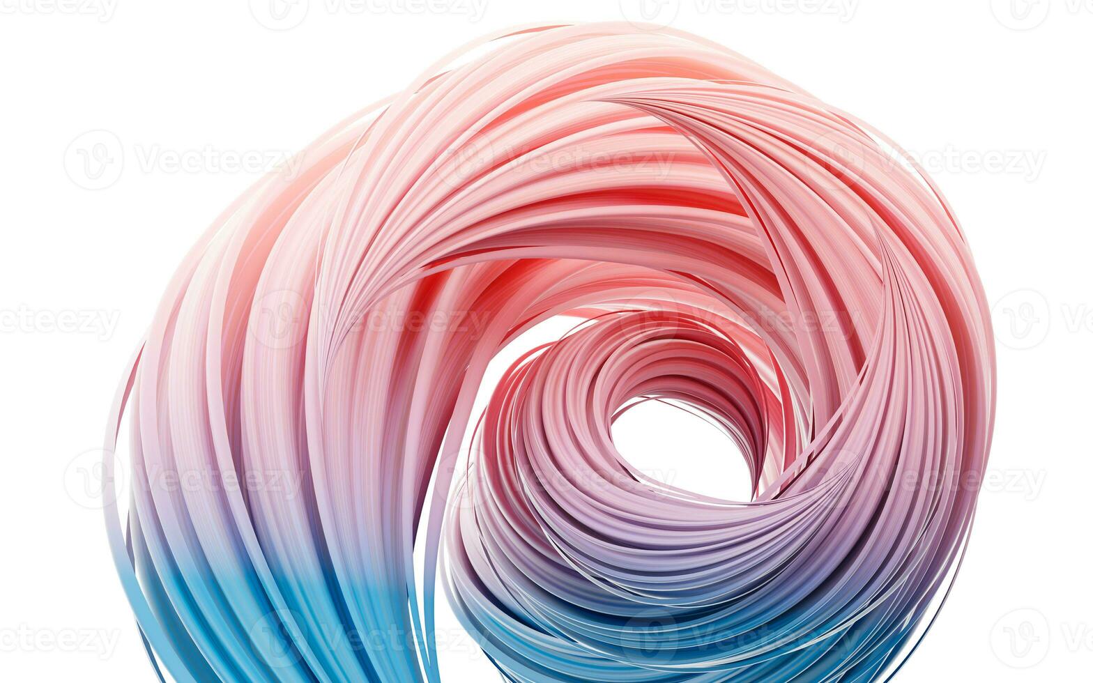 Flowing and twist geometry lines, 3d rendering. photo