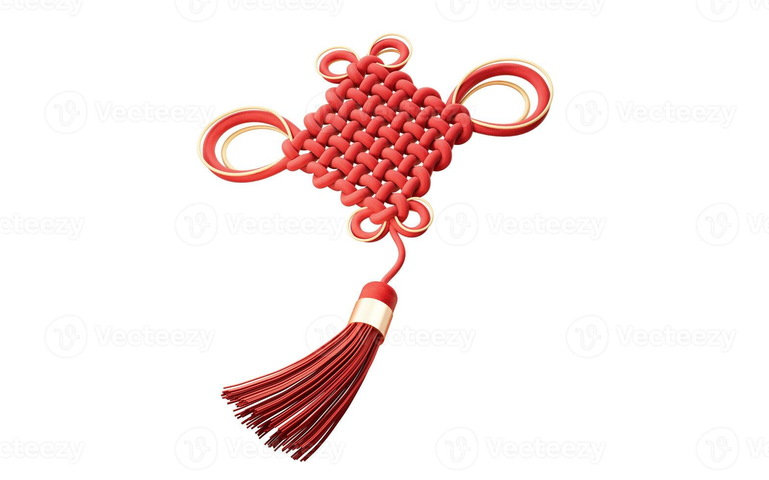 Chinese knot with oriental ancient style, 3d rendering. photo