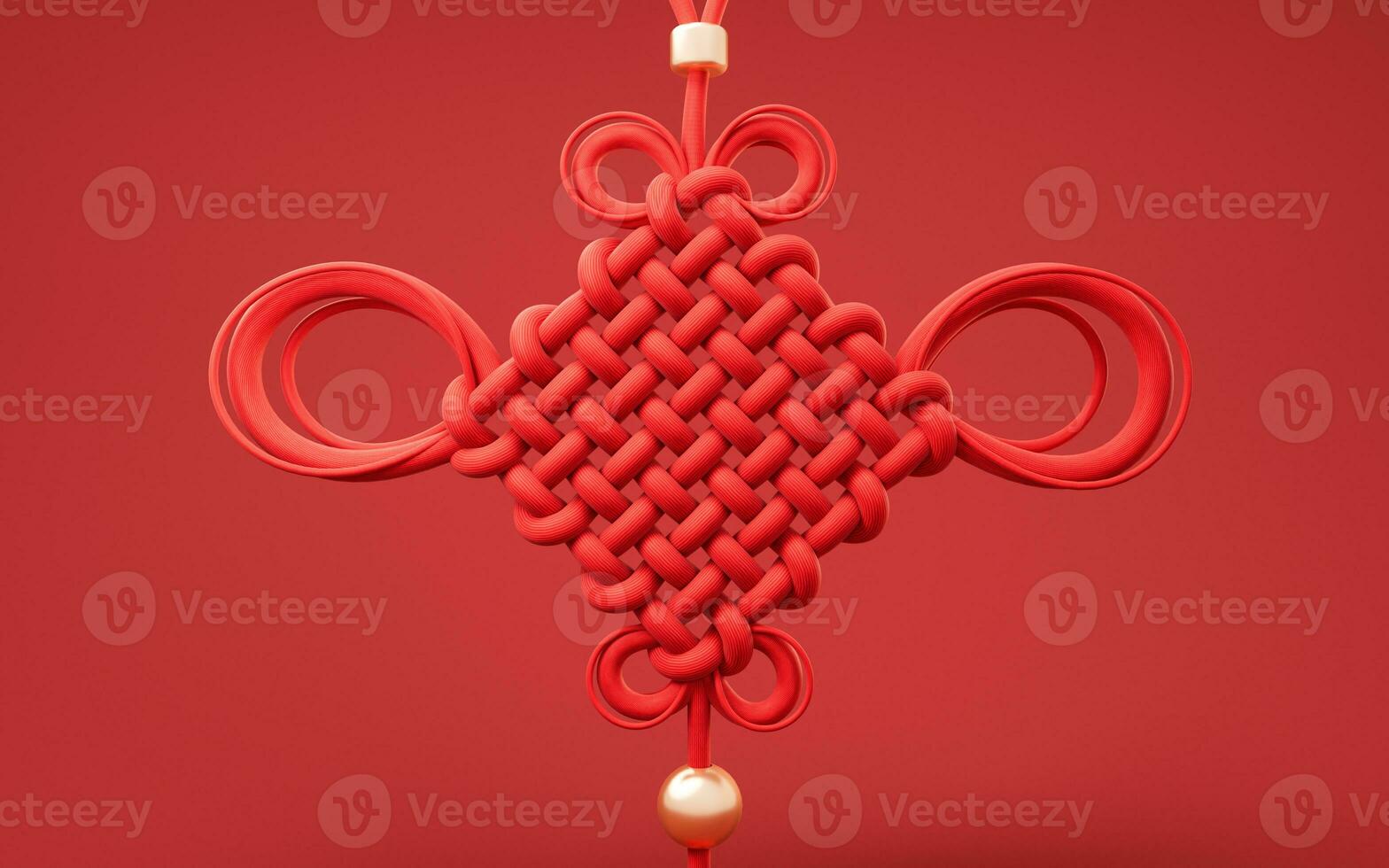 Chinese knot with oriental ancient style, 3d rendering. photo