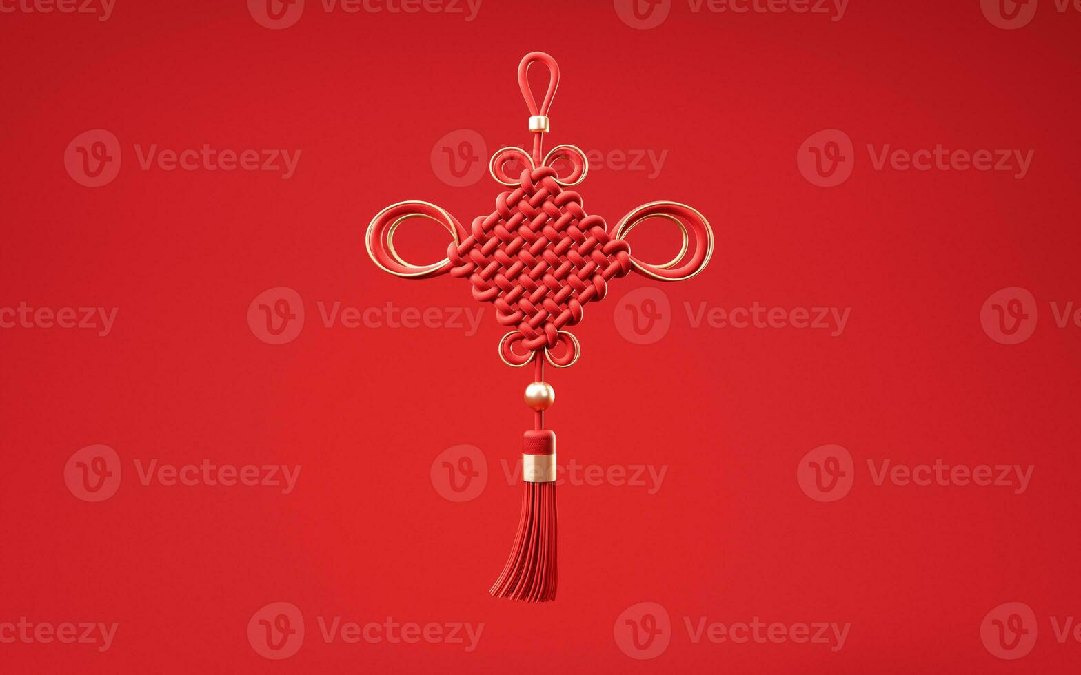 Chinese knot with oriental ancient style, 3d rendering. photo