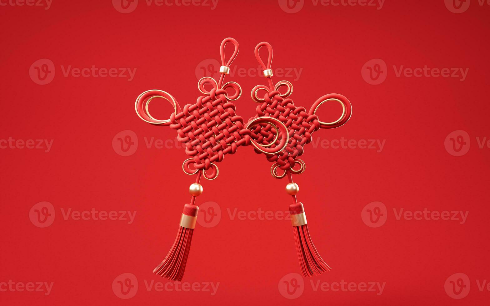 Chinese knot with oriental ancient style, 3d rendering. photo