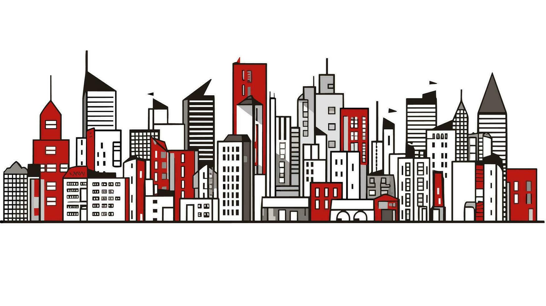 Horizon Illuminated Explore Our Captivating City Skyline Banner, Showcasing Urban Splendor and Architectural Marvels vector