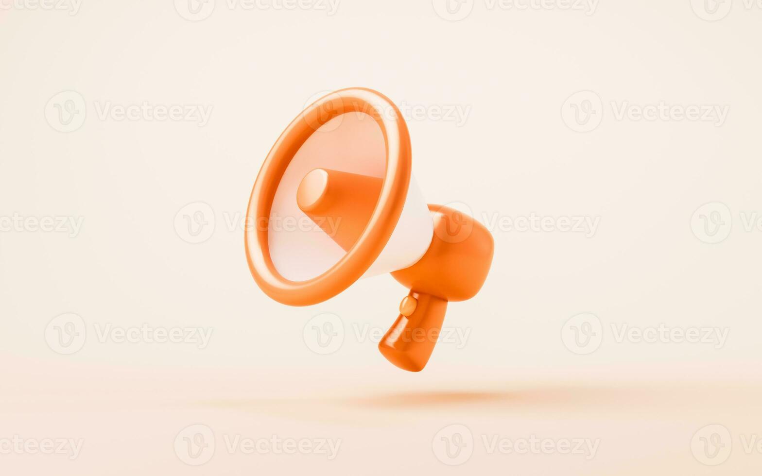 Loudspeaker with 3d cartoon style, 3d rendering. photo